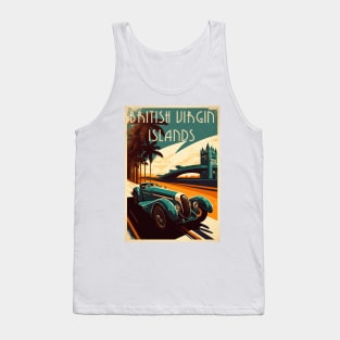 British Virgin Islands Supercar Vintage Travel Art Poster Tank Top